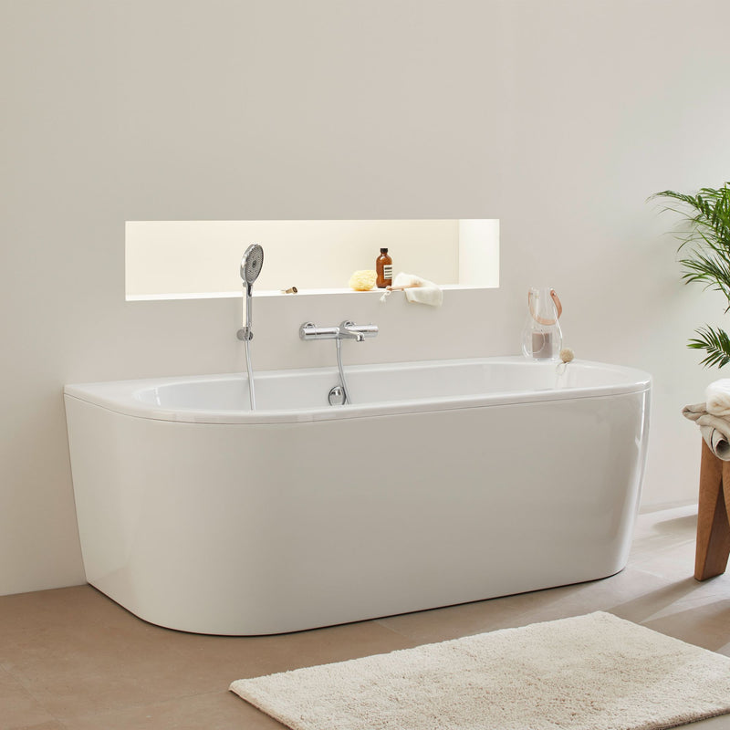 Schöner Wohnen Dicu Wannenthermostat Thermostatarmatur chrom für Badewanne