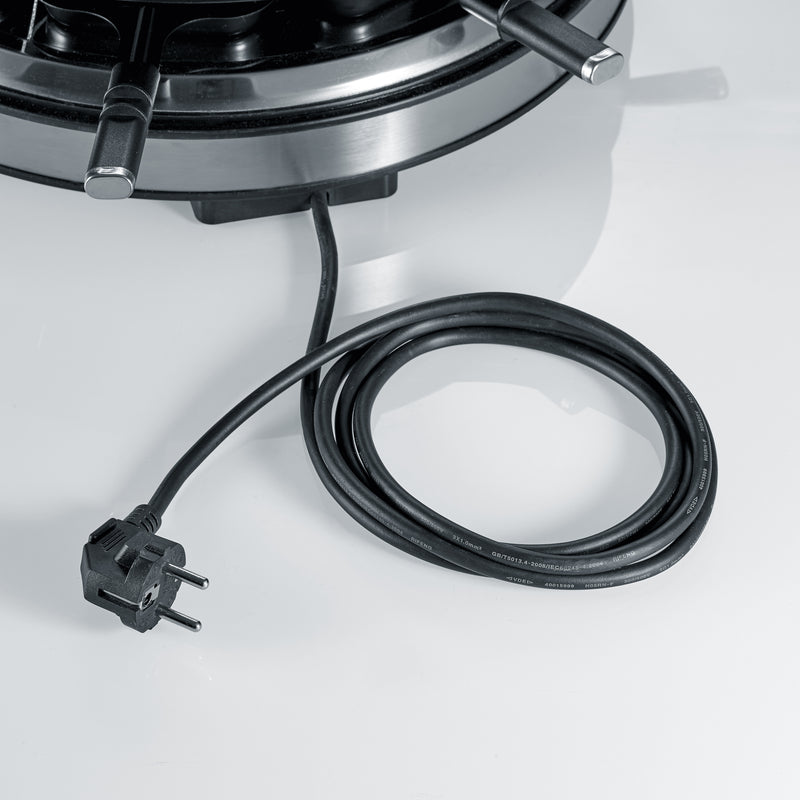 SEVERIN Raclette-Fondue Kombi F.8 für 8 Personen, Edelstahl-Gebläse schwarz