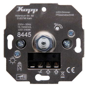 Kopp LED Dimmer Sockel 3-50 W Phasenabschnitt, Unterputz (UP)
