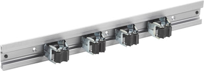 MEISTER Geräteleiste aus Aluminium, silber, mit 4 Werkzeughaltern
