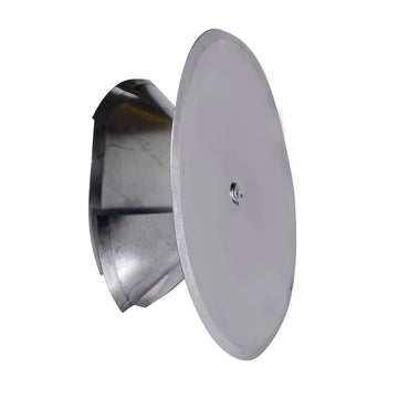 FIREFIX Kaminlochdeckel aus Stahlblech, silber, mit Isolierung (Ø 160 mm)