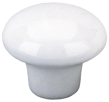 HSI Möbelknopf Porzellan weiß, Knopfgriff, Ø 33 mm, Höhe 26 mm