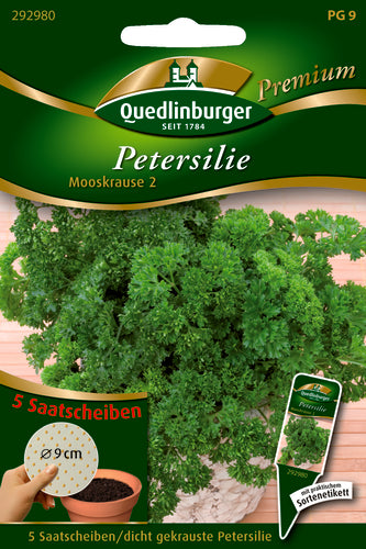 QUEDLINBURGER SAATGUT Mooskrause 2 PG 9 Premium Saatscheibe Petersilie