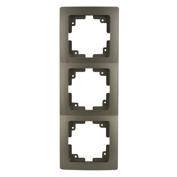 UNITEC Abdeckrahmen 3-fach Platin Monaco Serie 204 (Rahmen)