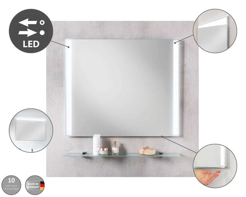 Fackelmann Brilliant Light LED-Wandspiegel 68 cm, 2xLED, Sensor