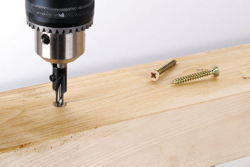 Wolfcraft Senker Vorbohrer mit Senker, für Holz & Kunststoffe