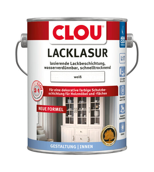 CLOU Aqua CombiClou Lack-Lasur L17 Nr. 16 weiß