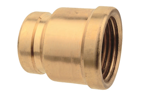 Schütte MS Reduzier-Doppelmuffe blank 1"IG x 1/2"IG (Messing)
