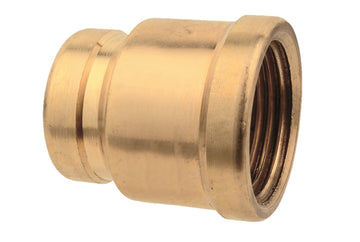 Schütte MS Reduzier-Doppelmuffe blank 1"IG x 1/2"IG (Messing)