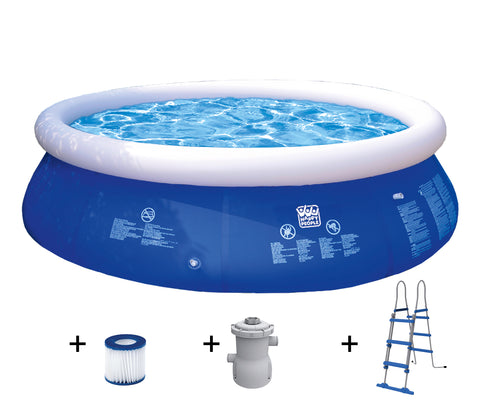WEHNCKE Quick-Up-Pool Aufstellpool im Rattan-Design