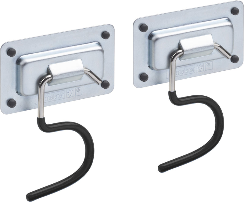 MEISTER Gerätehalter 2-tlg. S-Form PVC, silber/schwarz