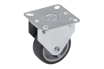 MEISTER Bockrolle grau mit Platte, TPE/PP, Ø50 mm, Traglast 40 kg