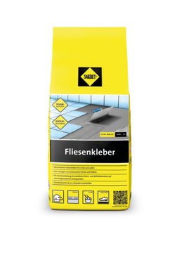 SAKRET Fliesenkleber 5 kg, grauer Zementkleber im Beutel
