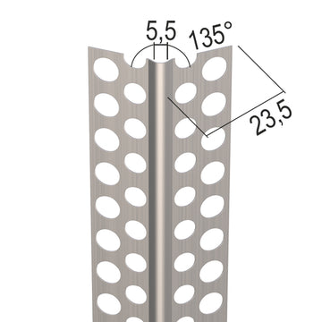 PROTEKTORWERK 9172 Kantenprofil 135°, Trockenbaukantenprofil aus Aluminium, rund