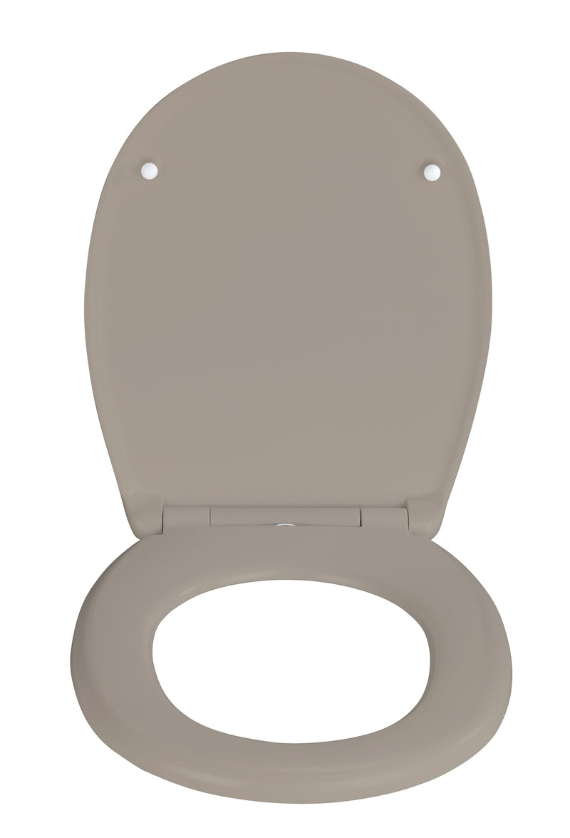 WENKO Vorno Neo WC-Sitz taupe aus Duroplast, 370 x 460 mm