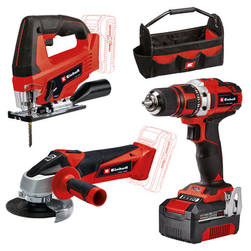 Einhell Maschinenset TE-TK 18/3 Li Kit mit JS+CD+AG