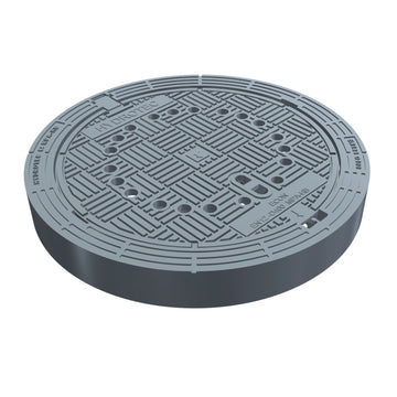 HYDROTEC ECON Schachtabdeckung H100, rund, DN 600 aus Gusseisen, Klasse D 400