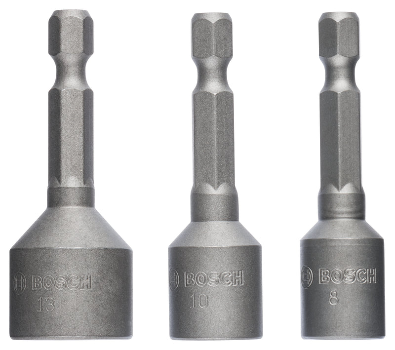 Bosch Steckschlüssel-Set 3-tlg. Sechskant, Länge 50 mm