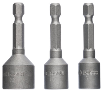 Bosch Steckschlüssel-Set 3-tlg. Sechskant, Länge 50 mm