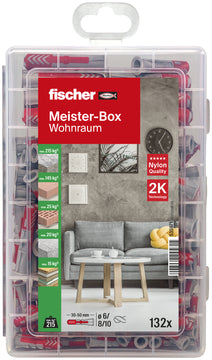 fischer Meister-Box Wohnraum DUOPOWER Dübel-Set, 132-teilig