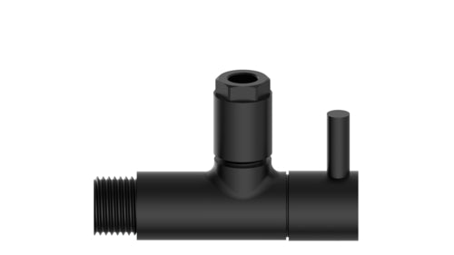 Schütte MS Eckventil schwarz mit Rosette 1/2"AG x 10 mmQ