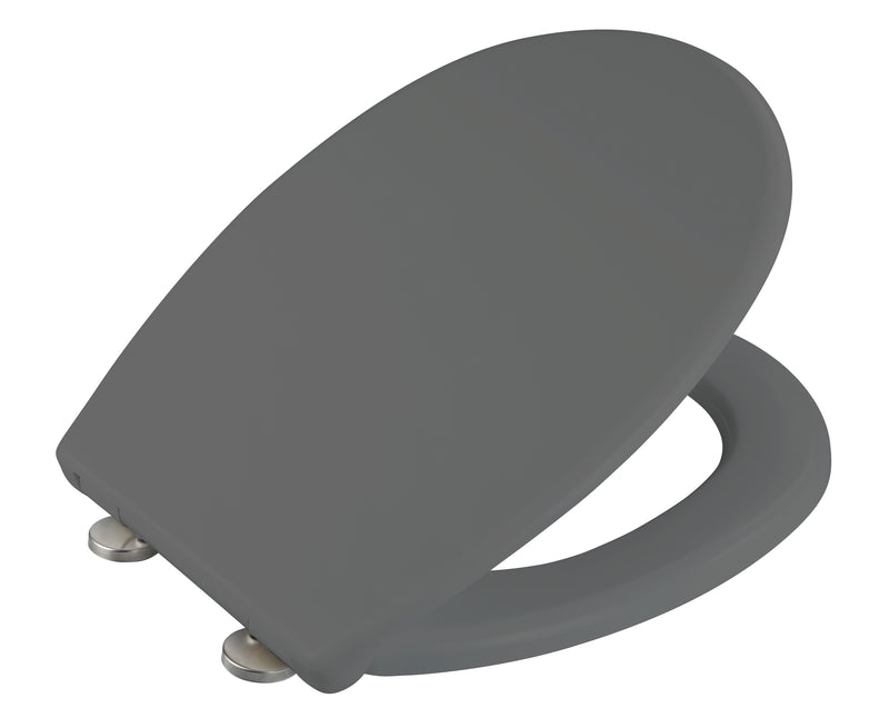 WENKO Vorno Neo WC-Sitz grau aus Duroplast, 370 x 460 mm