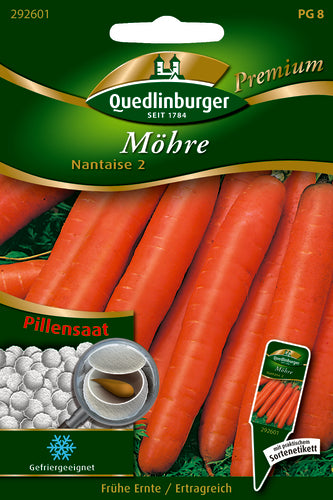 QUEDLINBURGER SAATGUT Nantaise 2 PG 8 Premium Pille Möhre