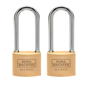 Burg-Wächter Duo Zyl.-Vorhängeschloss Messing, Serie 400 Duo, 2 Stück