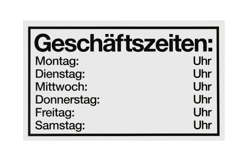 Conmetall Meister Hinweisschild aus Kunststoff weiß, 150 x 250 mm