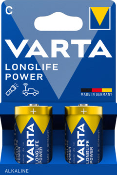 VARTA Longlife Power Batterie Typ C, 2er im Einstoffblister