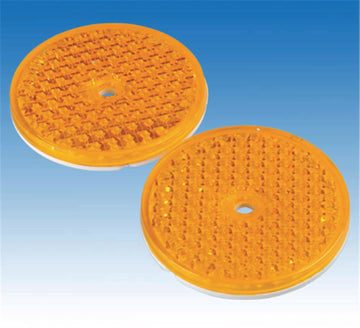 UNITEC Seitenreflektor rund 62 mm, Schrauben & Kleben, gelb