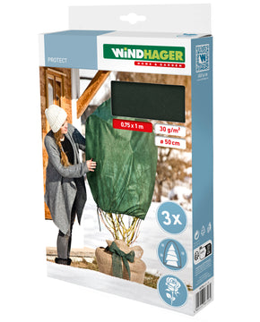 WINDHAGER W-Rosenvlies-Haube, 0,75 x 1 m, 30 g, 3 Stück