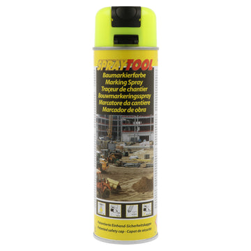 DUPLI-COLOR Markierungsspray leuchtgelb, 500 ml Spraytool