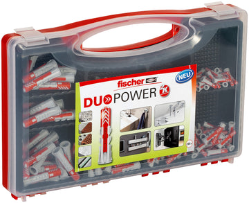 fischer Redbox DuoPower Universal-Dübel/Schrauben-Set, 280 Stück sortiert