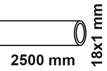 Schütte Kupferrohr Stange blank, 1 mm, 2,5 m