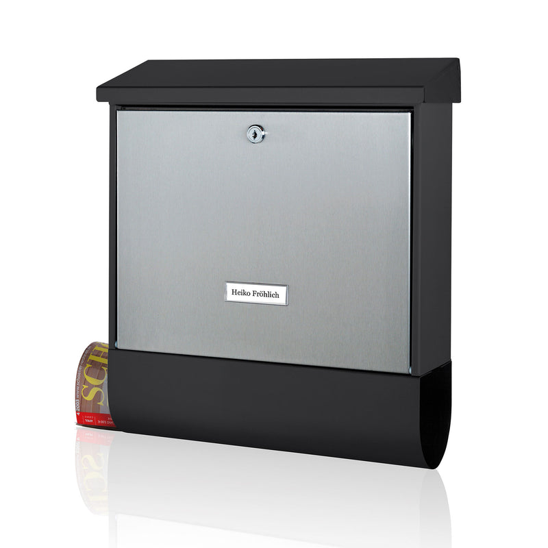 Burg-Wächter Briefkasten-Set LONDON Silber/Schwarz, Jubiläums-Edition