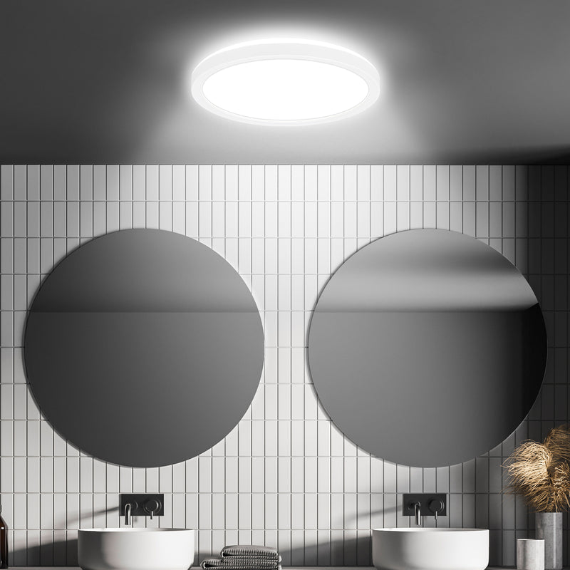 BRILONER Leuchten LED-Panel Ultra flat weiß, Ø 24 x 3 cm
