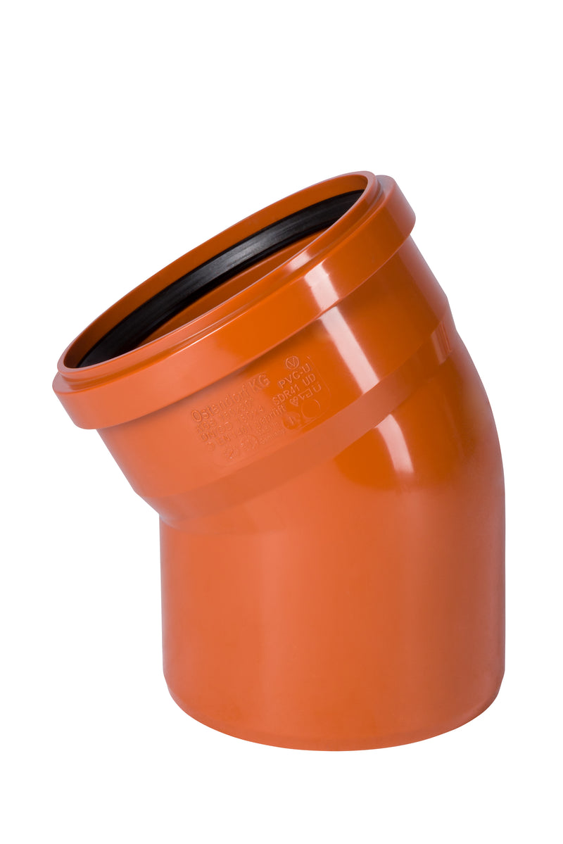 Ostendorf Kunststoffe KGB Bogen DN 160 aus PVC, orangebraun