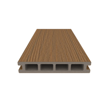 NewTechWood Netherlands WPC-Hohlkammerdiele Teak (25 x 140 x 4000 mm) Co-Ex, beidseitig nutzbar