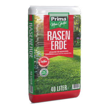 PRIMA torffreie Rasenerde 40 l für Rasenflächen, Spezialerde