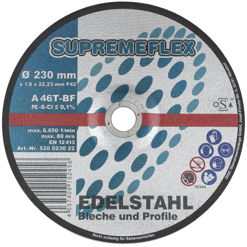 DISC Supreme-Flex Inox Trennscheibe für Edelstahl