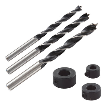 Wolfcraft Spiralbohrer mit Tiefenstop für Dübelbohren D 6–10 mm