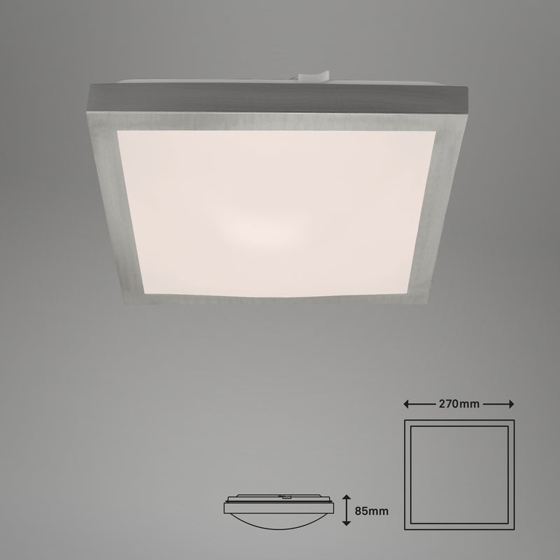 BRILONER Deckenleuchte LED 12W weiß-matt-nickel