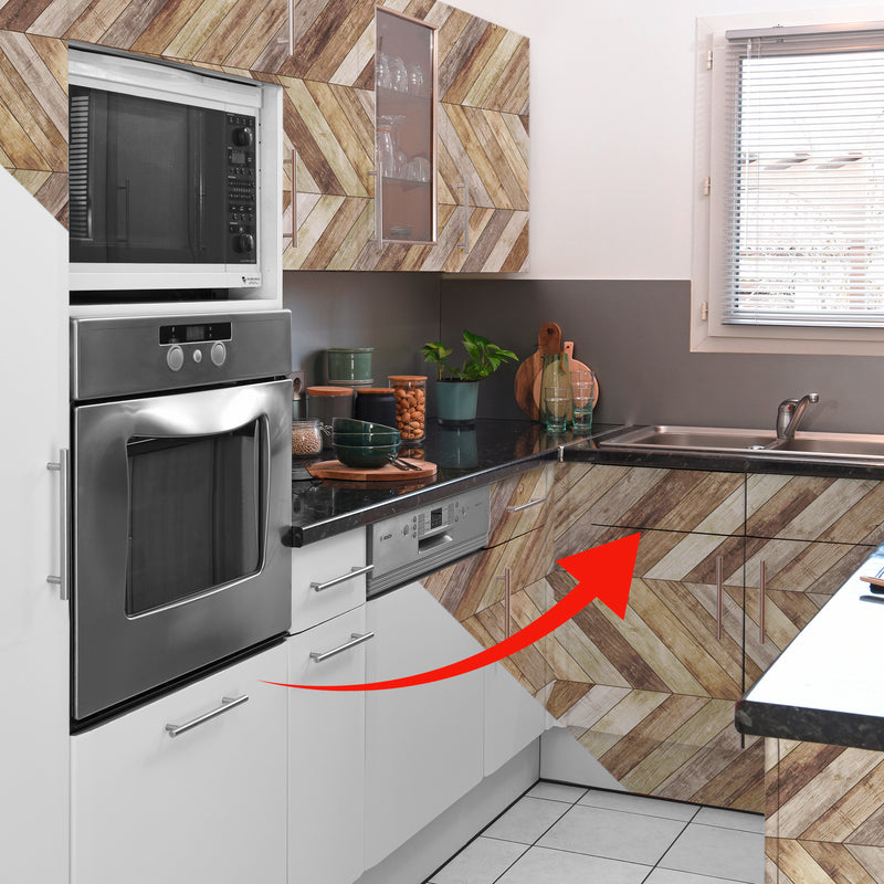 WINDHAGER Perf Fix Klebefolie Retro Holz