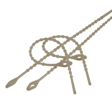 UNITEC Knotenbinder natur-transparent, Kabelbinder 150 mm, 25 Stück