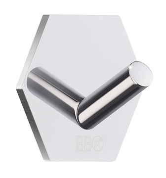 Smedbo BB Bath Design Haken Hexagon Edelstahl verchromt, selbstklebend