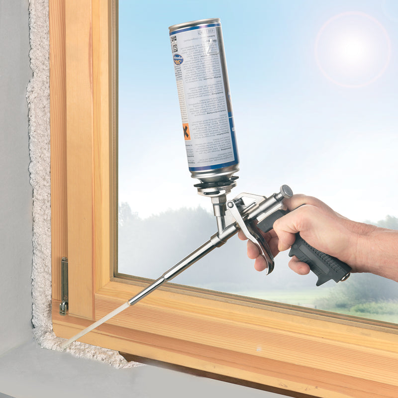 Conmetall Meister PU-Schaumpistole, geschlossenes Ventilsystem, silber