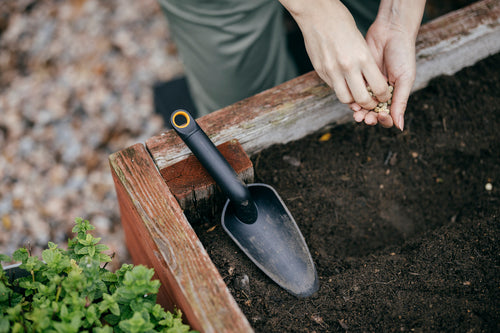 Fiskars Solid Blumenkelle als Schaufel-Kleingerät, für Schaufeln im Garten