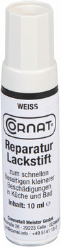 Cornat Lack Reparaturstift weiß, Lackstift für Badkeramik-Zubehör 10 ml