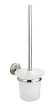 WENKO Cuba Wand WC-Garnitur mit Bürstenhalter, matt silber